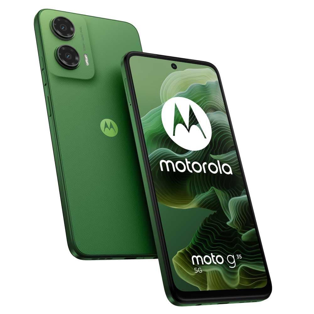 Motorola Moto G35 Dual-SIM 128GB ROM + 4GB RAM (GSM Only | No CDMA) Factory Unlocked 5G Smartphone (Leaf Green) - International Version