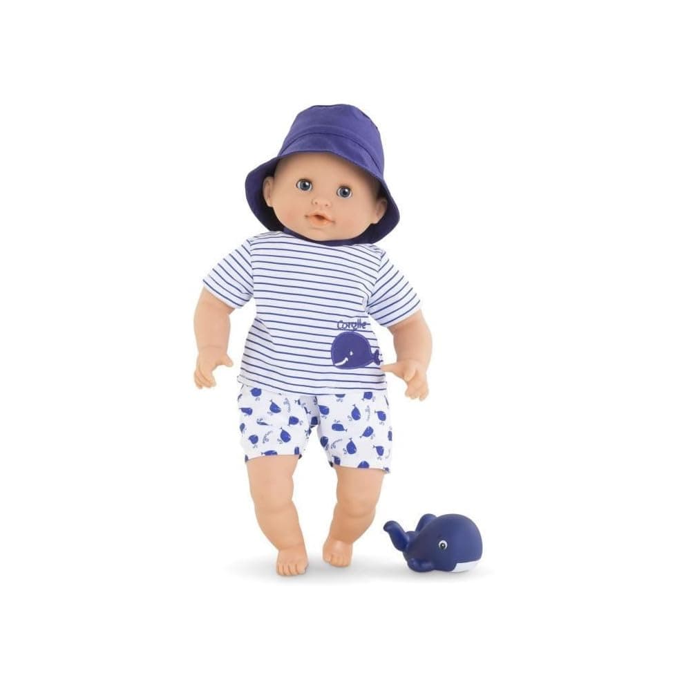 Corolle - My First Doll, Baby Bathroom, 30 cm, from 18 Months, with Bath Toy Whale, 9000100670