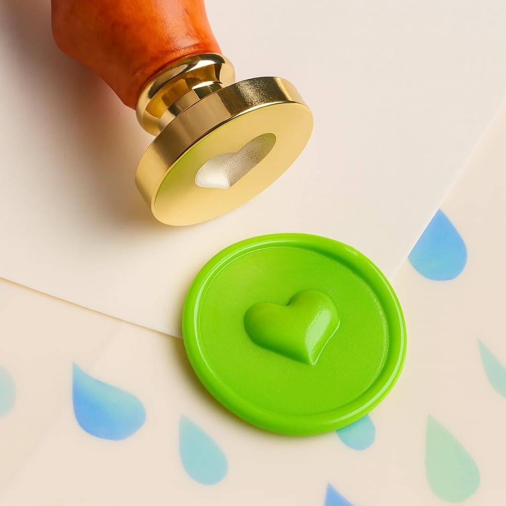 Wax Seal Stamp 25mm 3D Heart for Wedding Invitations, Envelopes, DIY Crafts, Gift Wrapping, Scrapbooking, Card Making, Party Favors, Kids & Teens
