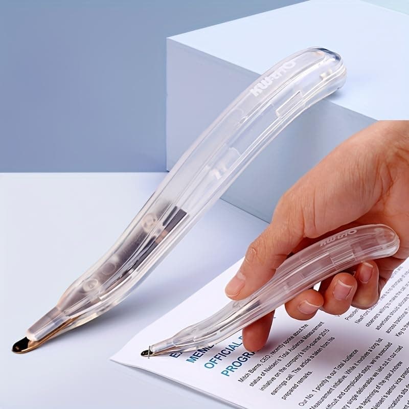 1PCS rgonomic Staple Remover Tool - Safe, Efficient Staple Puller for Office, School & Home Use, (Transparent Color)