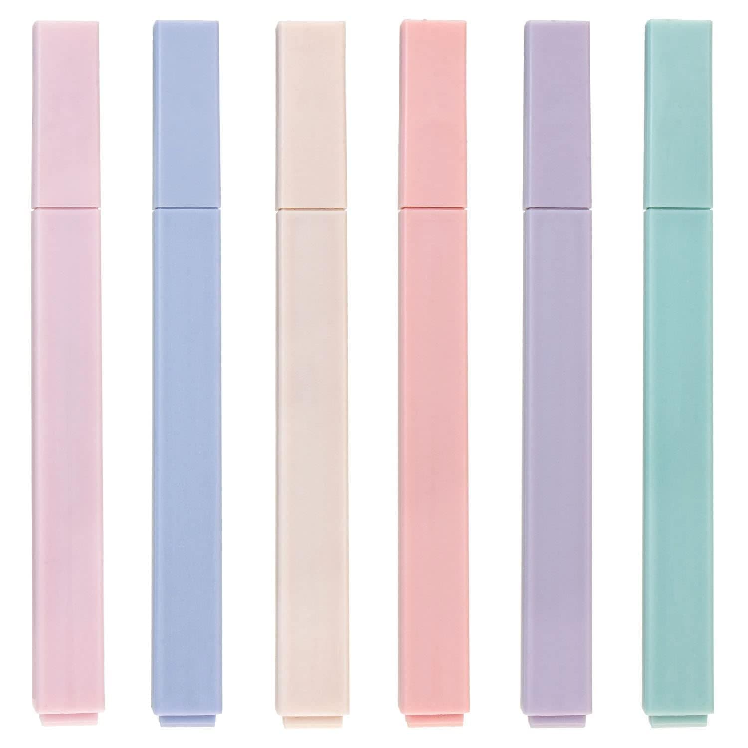 Bukela 6Pcs Aesthetic Cute Highlighters Bible Pastel Highlighters and Pens no bleed Assorted Colors Highlighter for and Office Journal Home