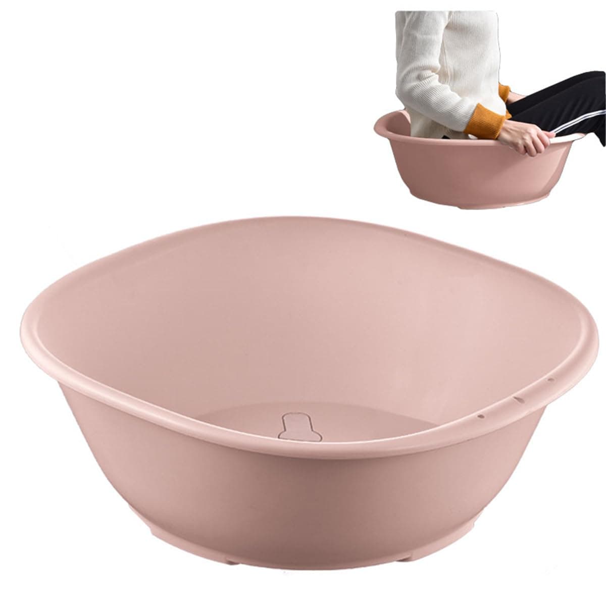 Large Hip Bath - Postnatal Care & Hemorrhoid Treatment | Extra Wide Pelvis with Non-Slip Design | Perineal Healing, l Hygiene (Pink)