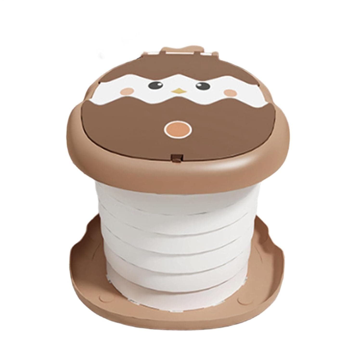 Kid Potty Anti-Tip Ergonomic Children Portable Trash Can | Foldable Potty Seat for Camping Outdoor Household Bathroom Car Shower Bedroom Floor