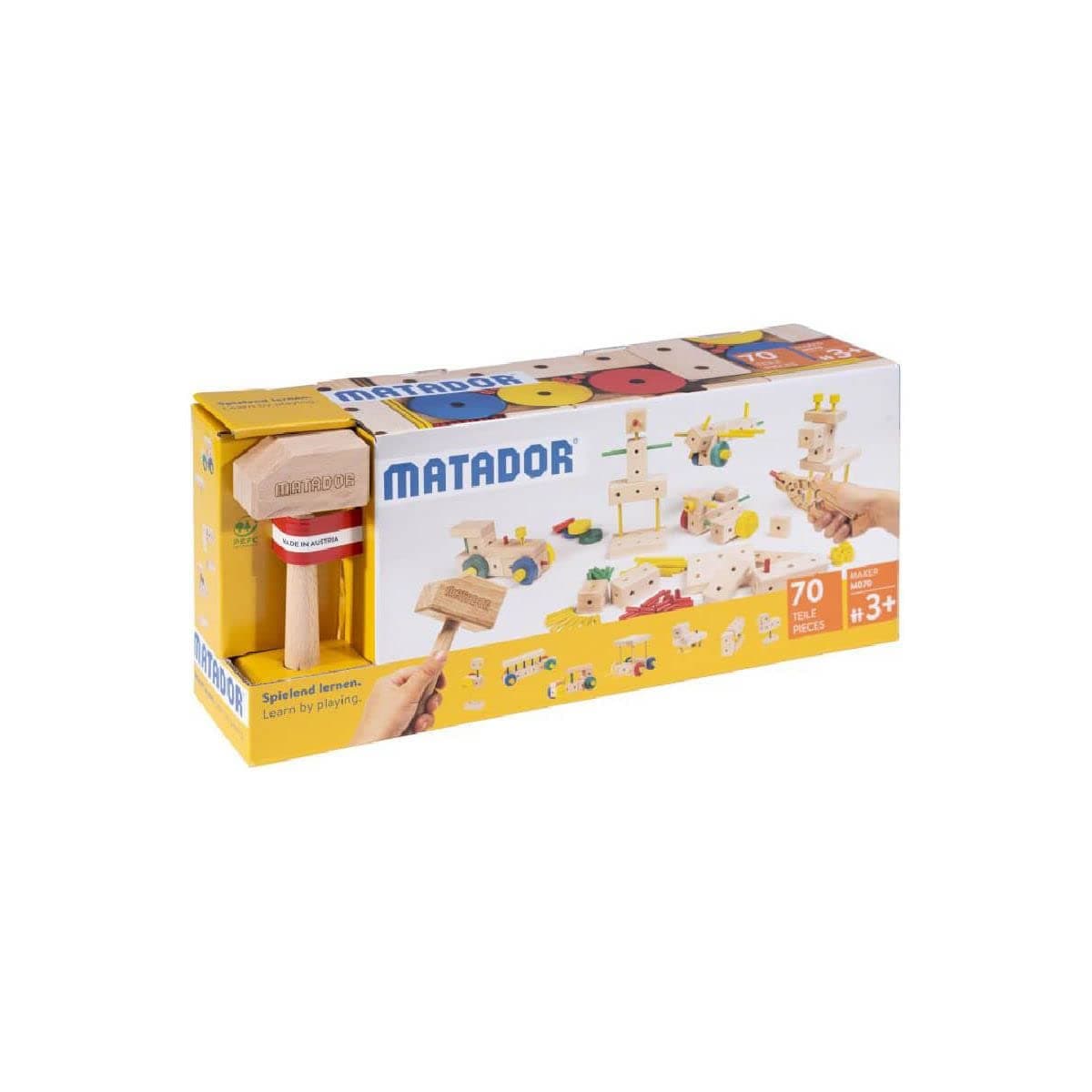 Matador Maker M070-70 pcs Wooden Construction Set for 3+ Age