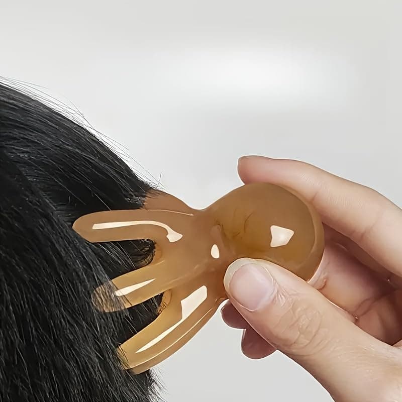 1PCS Octopus Design Scalp Massager and Wide Tooth Comb Handheld Head Massage Tool for Hair Care and Relaxation