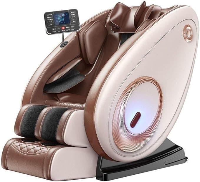Massage Therapy Chair Relaxation Office Session, Zero Gravity, SL Track, 22 Massage Programs, Independent Foot Massage and Magnet Core Technology, Caramel