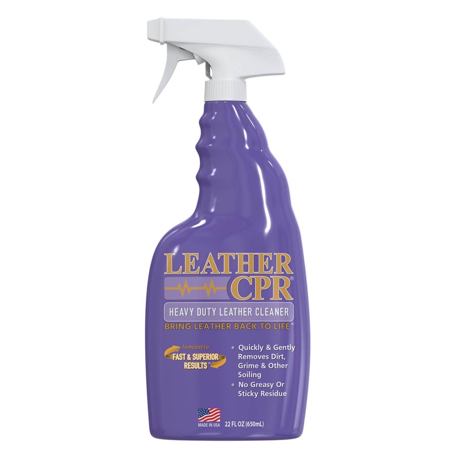 Leather CPR Heavy Duty Leather Cleaner, Car Interior, 22 oz | Companion Cleaner for Heavily Soiled Car Seats, Couches, Purses, Boots, Saddles & Shoes