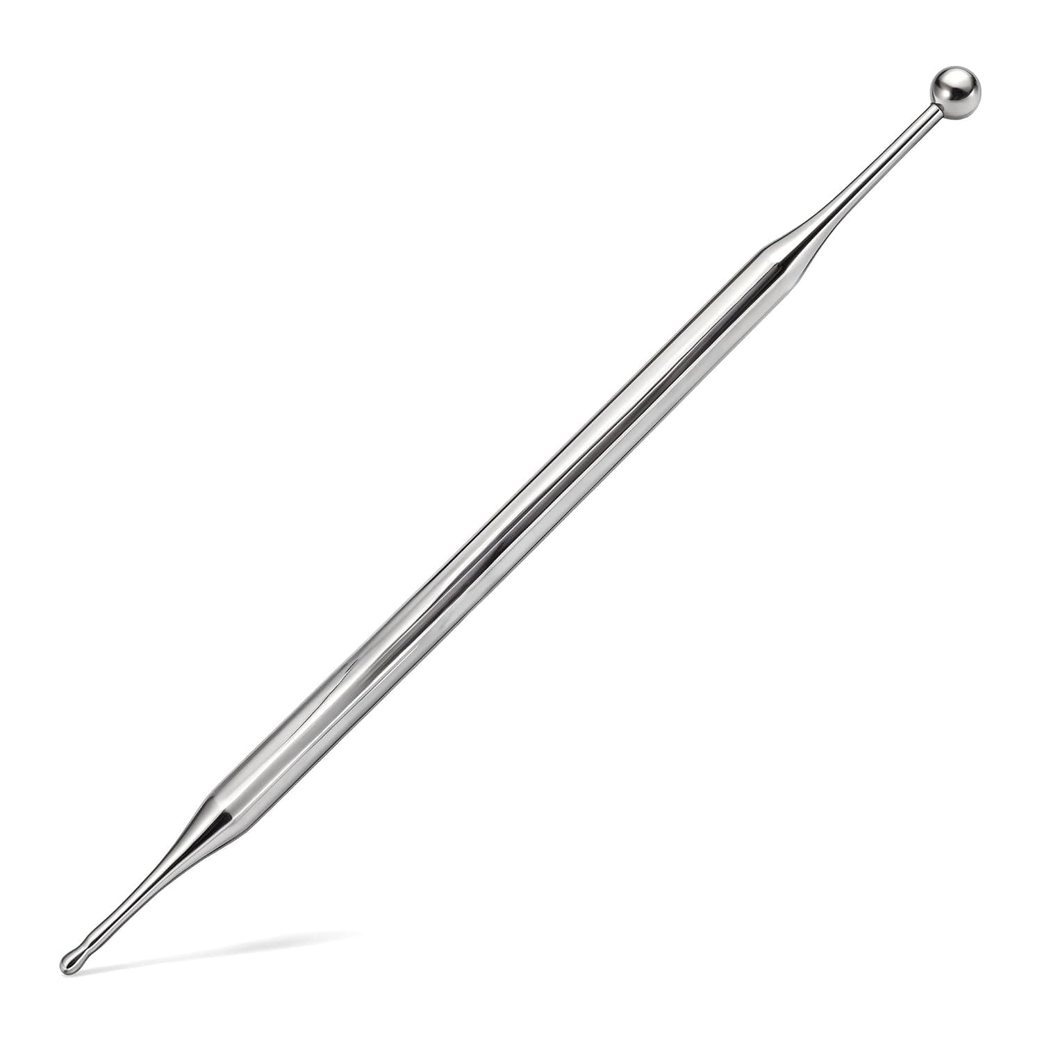 Dual Head Facial Reflexology Tool, 5.91 Inch Stainless Steel Acupressure Pen, Portable Face Ear and Body Point Probe Tool for Massage, Relaxation, Beauty Care and Daily Wellness Use