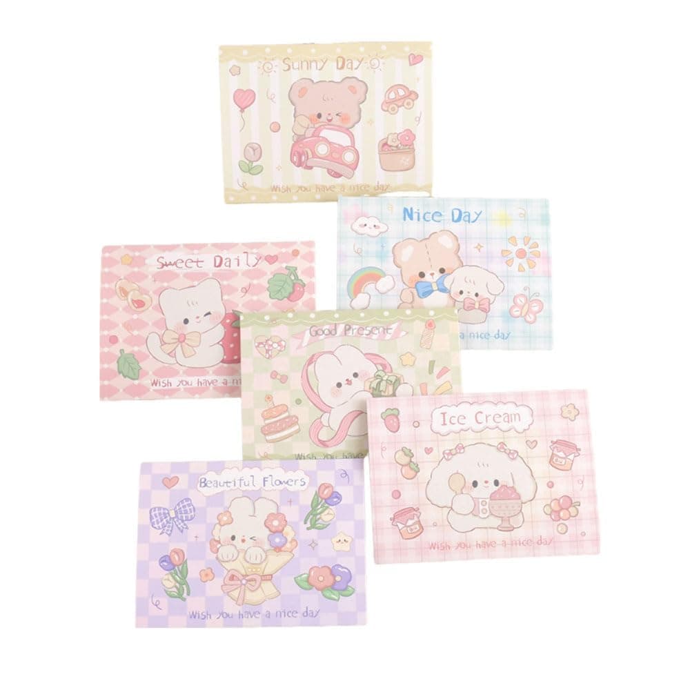 Tazweeq 30Pcs Cute Cartoon Animal Folding Greeting Cards for Kids in Envelope Shape Thinking of You Hello Note Greeting Cards for Kids Students Teacher Friends Family Birthday Holiday Gifts