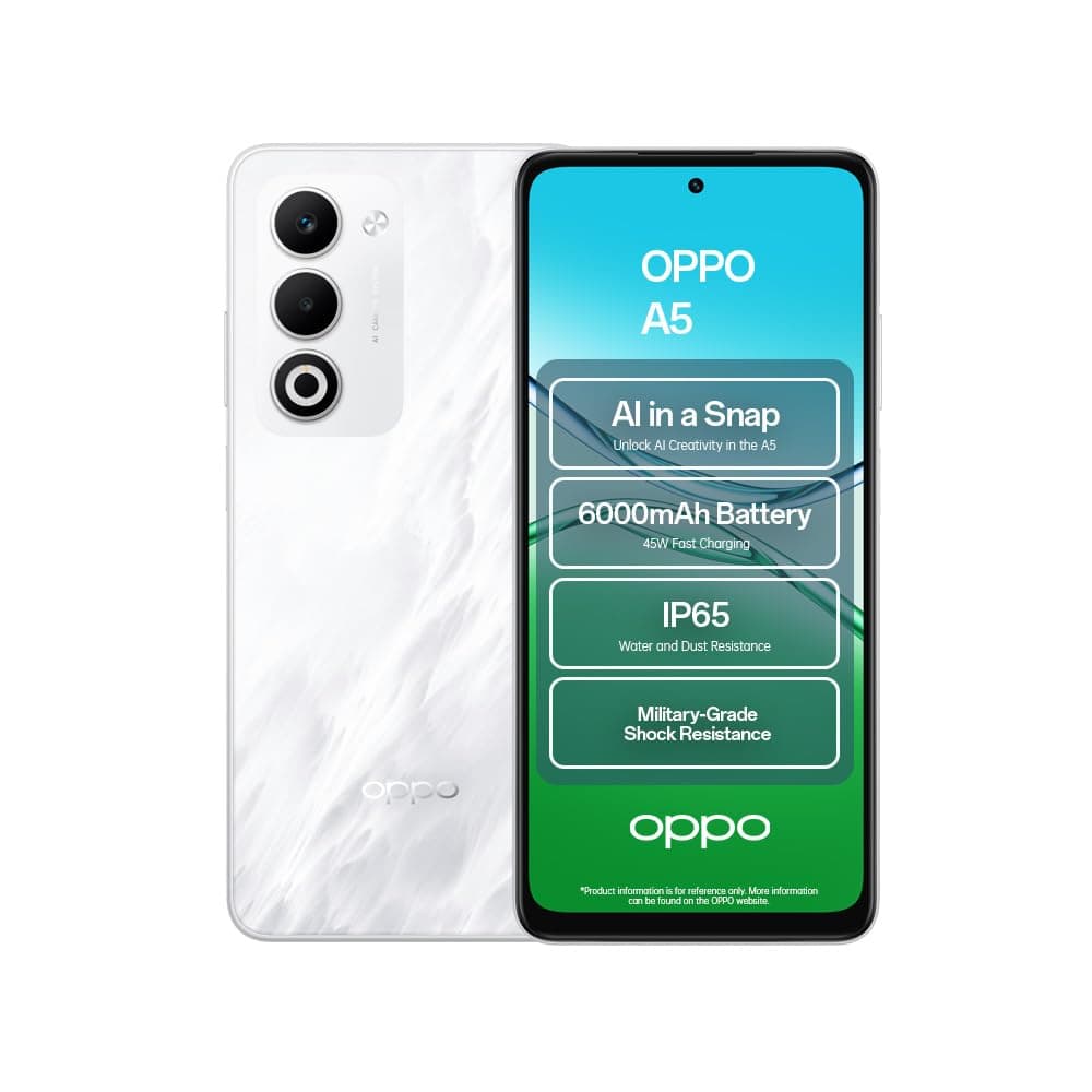 Oppo A5 Dual Sim 128GB ROM + 4GB RAM (GSM Only | No CDMA) Factory Unlocked 4G/LTE Smartphone (Mist White) - International Version