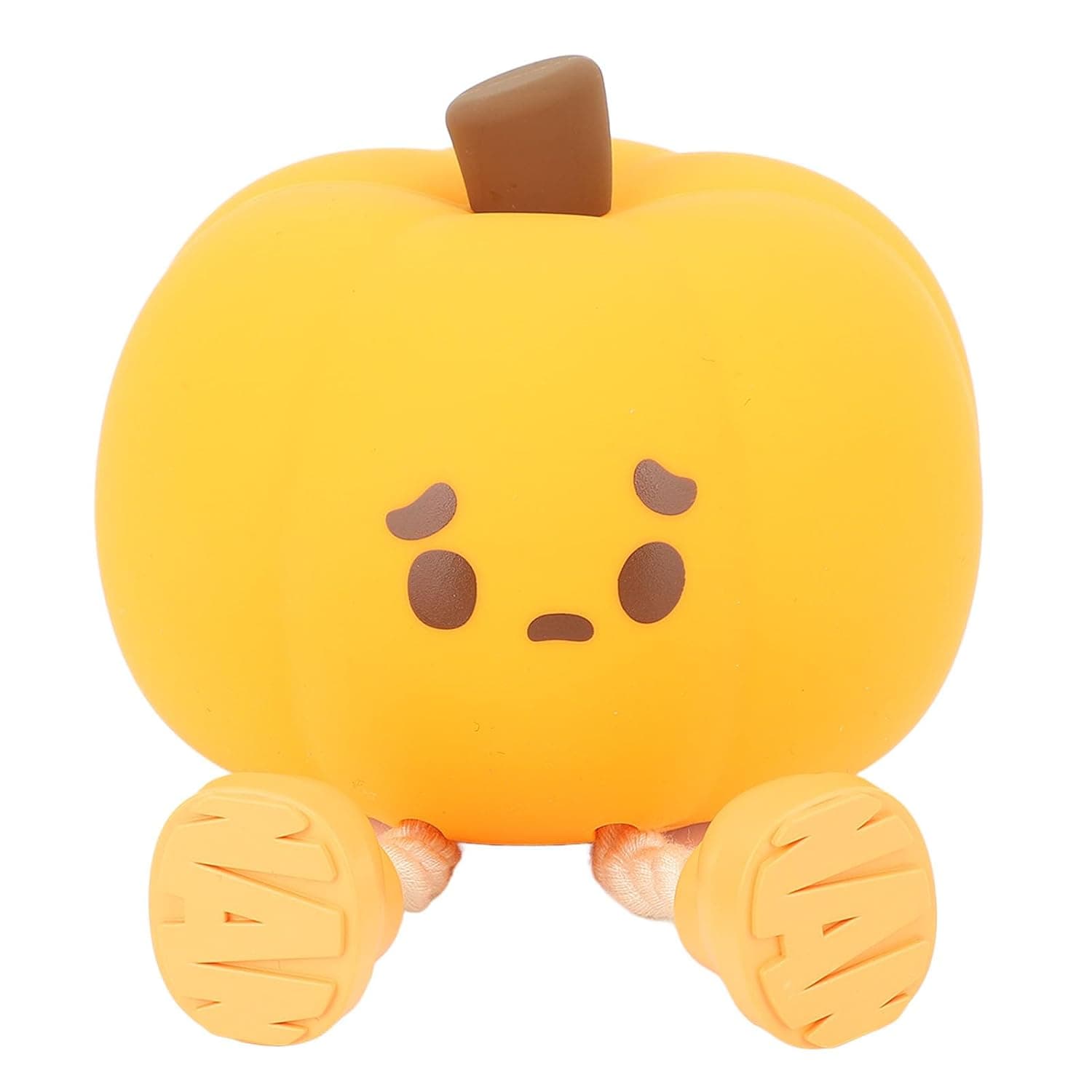 Cute Pumpkin Night Light Tap Control Dimmable Rechargeable Bedside Lamp for Kids Bedroom Nursery