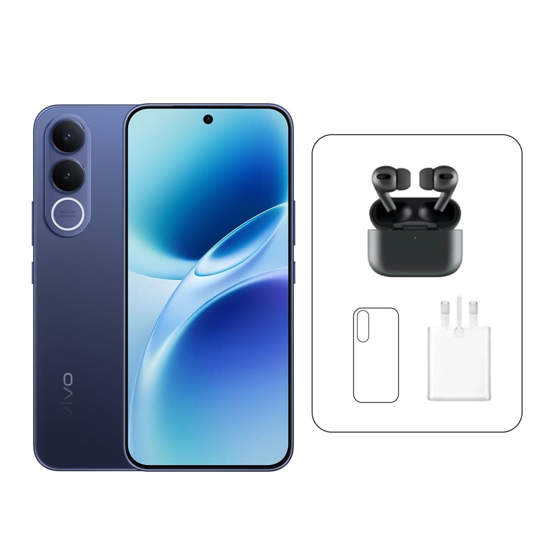 vivo V70 FE 5G (Blue,12GB +256GB) | 120Hz AMOLED | 32MP Selfie Camera | 7000mAH | IP69 |Earbuds Pro, 24M Warranty, 455Days Screen Replacement – Middle East Version