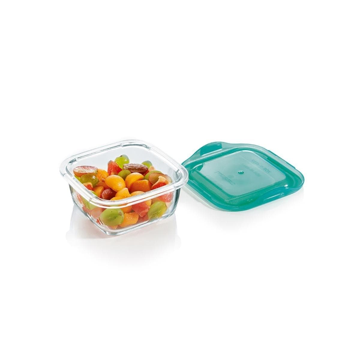 Luminarc Temp A6 Keep'n Lagon Square Flat Rim Kitchen Storage Container, 0.38 Litre Capacity