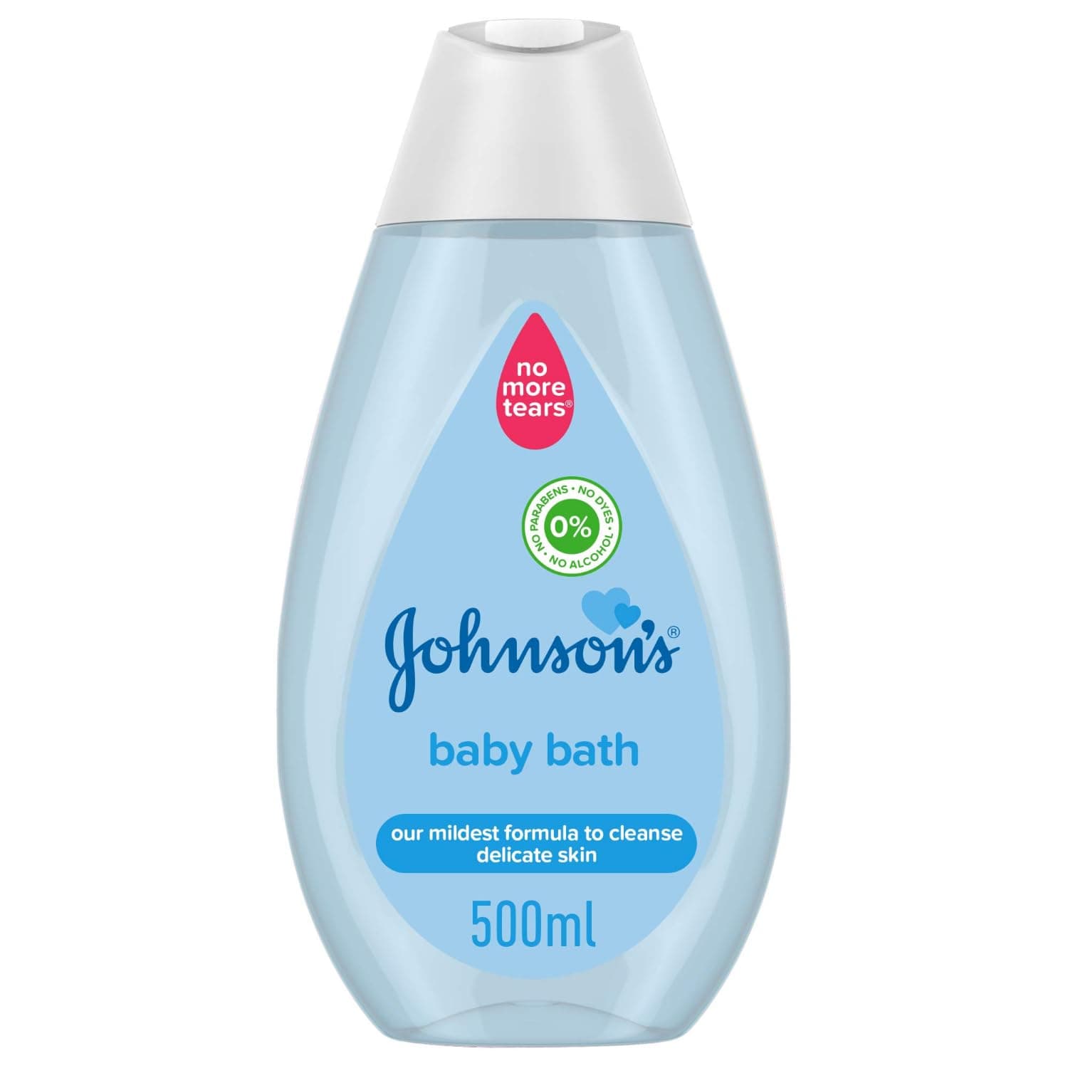 Johnson's Baby Bath, no more tears formula, specially developed to gently cleanse your baby’s delicate skin without drying it, 500ml (Packaging may vary)