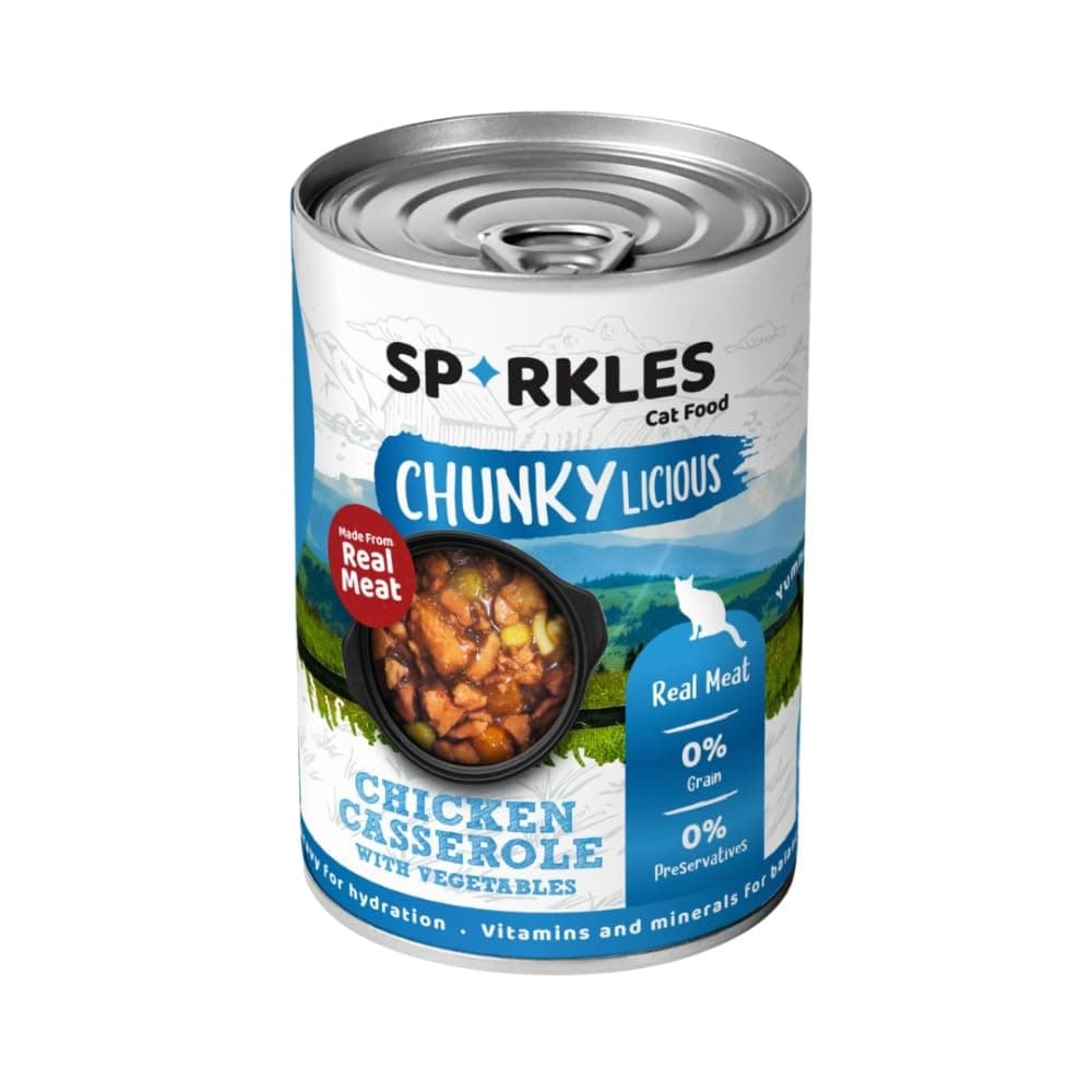 Sparkles Chunky Licious Chicken Casserole with Vegetables Wet Food for Adult Cats 400 g