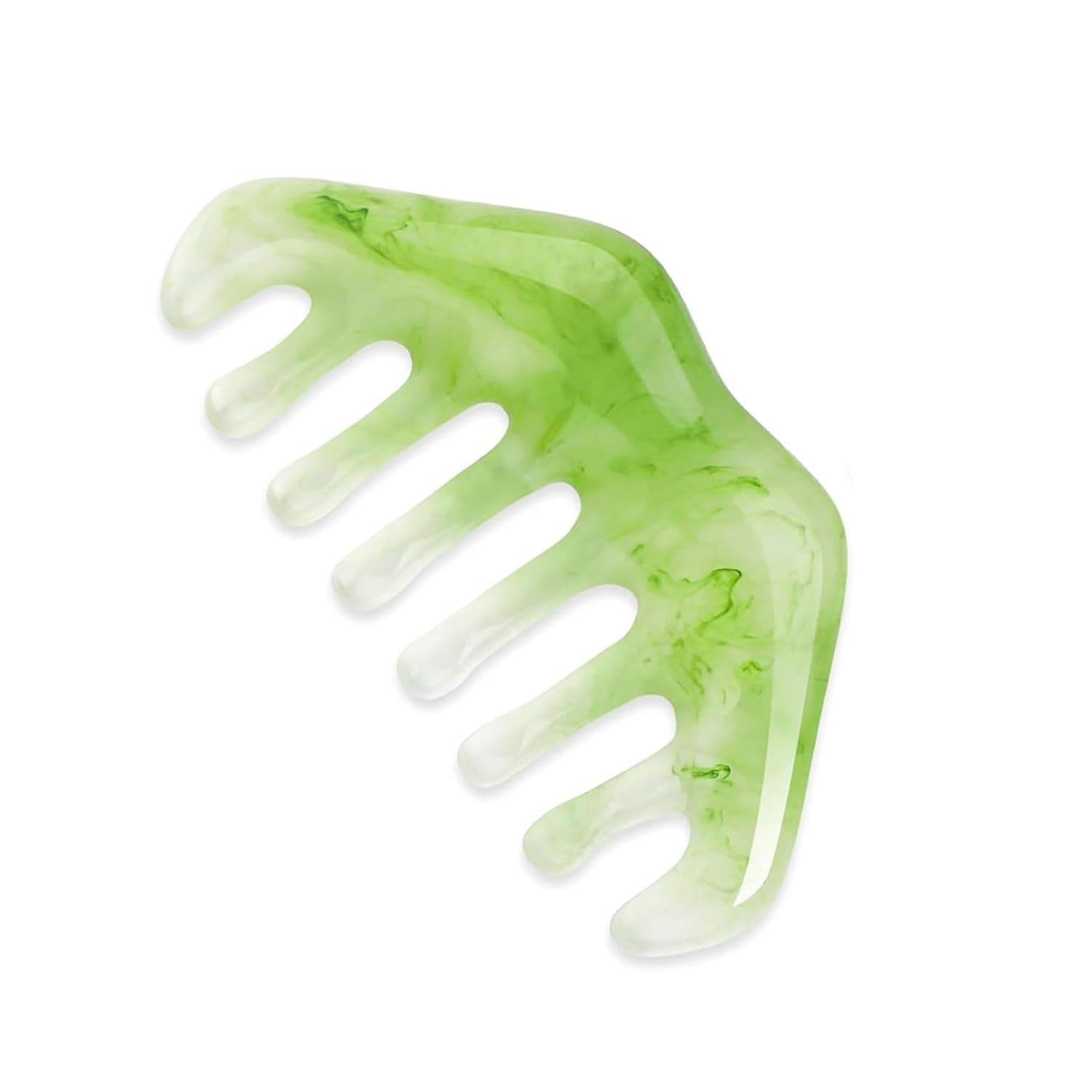 ALMEKAQUZ Massage Comb, Guasha Scraping Scalp Comb, Multi-Functional Handheld Head Massage Tool, Meridians Massager for Head Caring, Relaxation, Physical Therapy, Acupoint Treatment (Green)