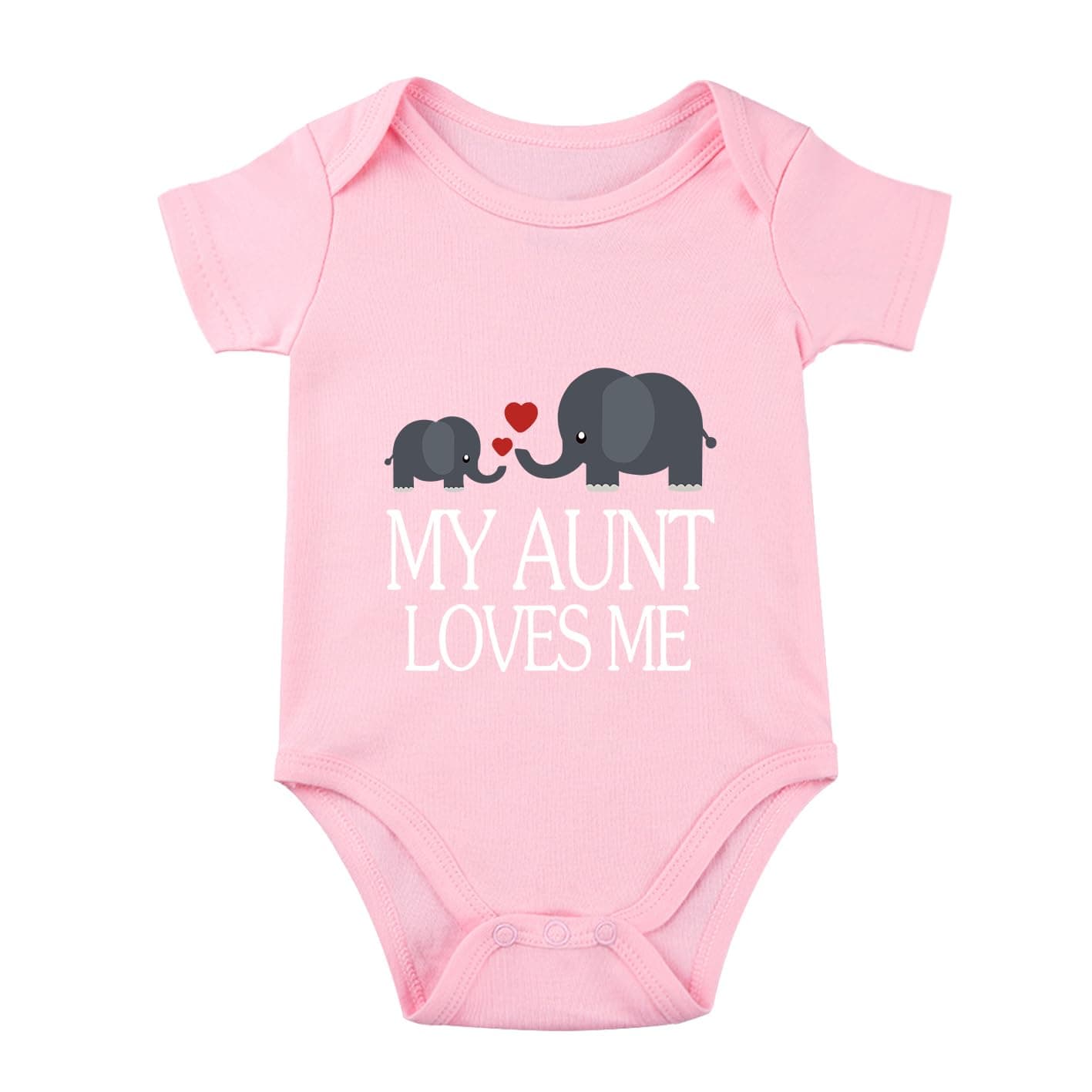 listery My Aunt Loves Me Baby Bodysuit I Love My Auntie Baby Clothes Auntie Newborn Infant