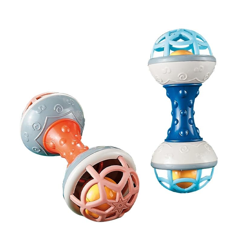 TOY BOX Baby Toys 6 to 12 Months Baby Toys 0-6 Months, Baby 2Pcs Rattles Activity Ball Infant Toys, Shaker, Grab and Spin Rattle, Crawling Educational 6 Month Old Baby, Boys, Girls