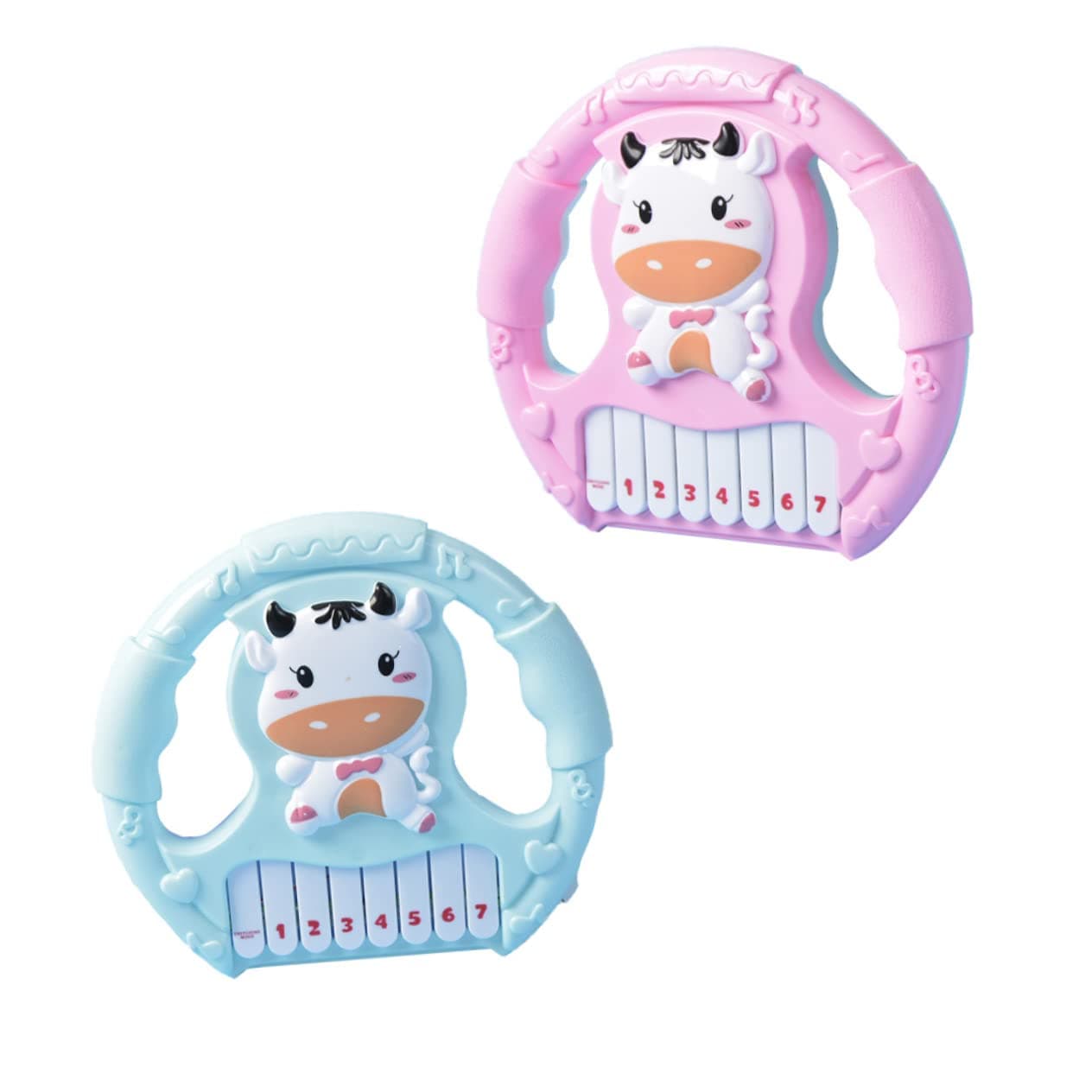 2pcs Children's Electronic Organ Piano for Kids Musical Toys Infant Piano Cartoon Musical Toy Music Instrument Toy Infant Music Toy Abs Baby Animal Gift Puzzle Toys