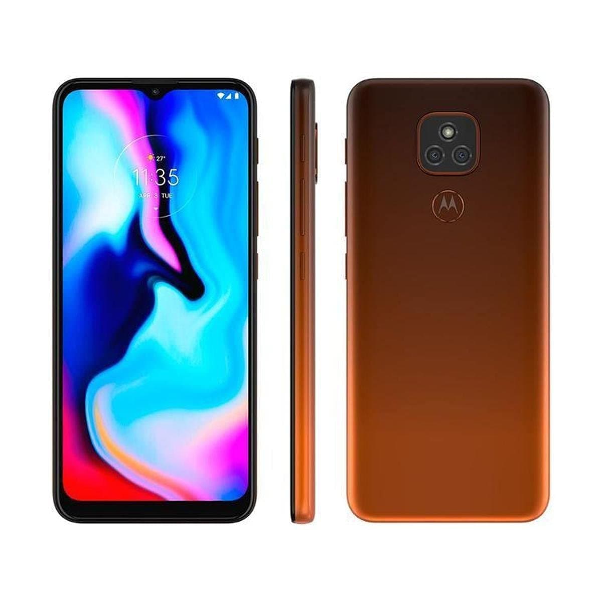 Motorola Moto E7 Plus Dual-SIM 64GB ROM + 4GB RAM (GSM Only | No CDMA) Factory Unlocked 4G/LTE Smartphone (Amber Bronze) - International Version