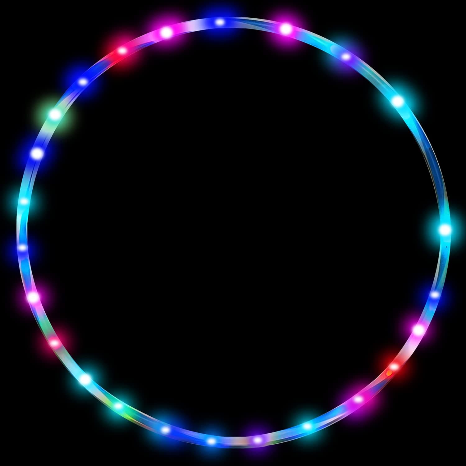 Led Hulas Hoop Reifen für Erwachsene Kinder ab 6 Jahre 10 Farben Strobing Ändern Fitness Tanzen Übung Gewichtsreduktion Glühen Aufhellen Multiple