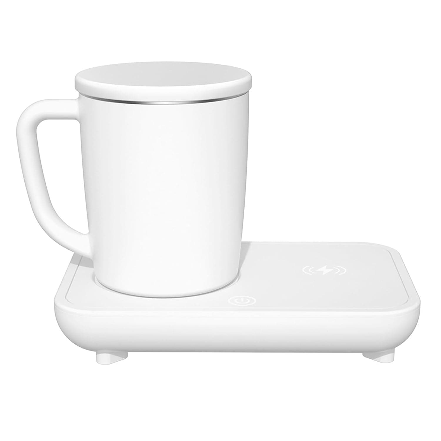 Electric Refrigerated Heating Cup Office Quick Cooling Quick Heating Constant Temperature Wireless Cup Suitable for Home Office,White