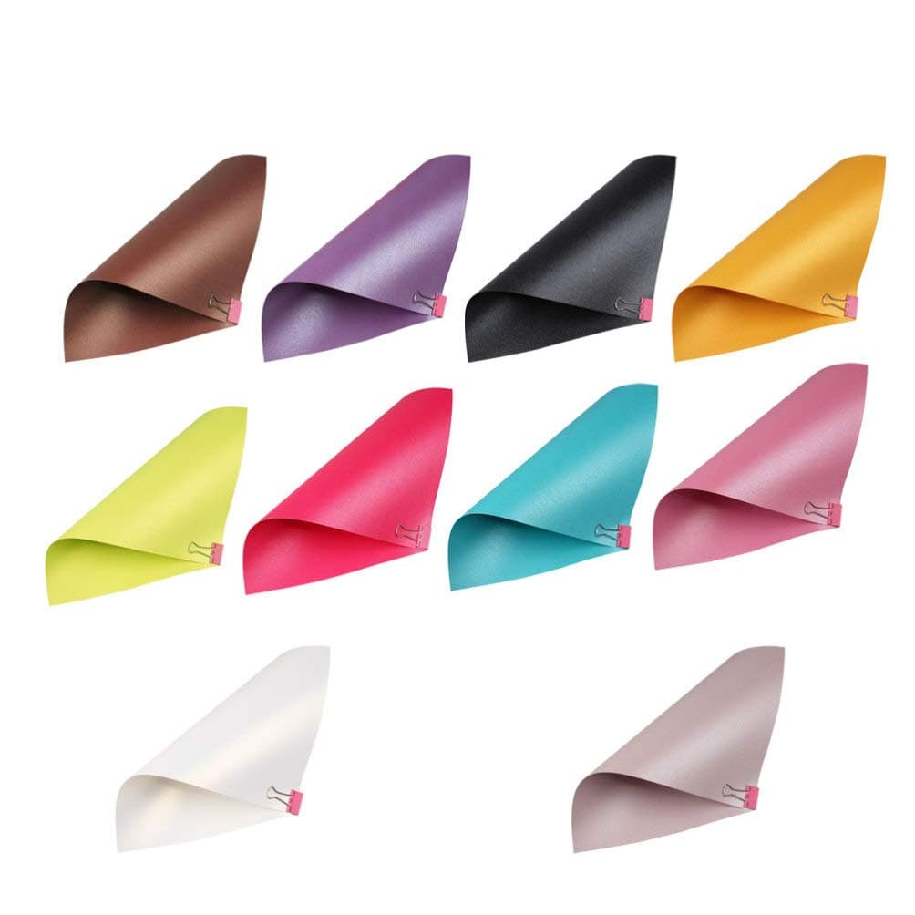 20 pcs Shimmer Paper Metallic Cardstock Paper Assorted Colored Pearlescent Paper for Arts Craft Gift Wrapping