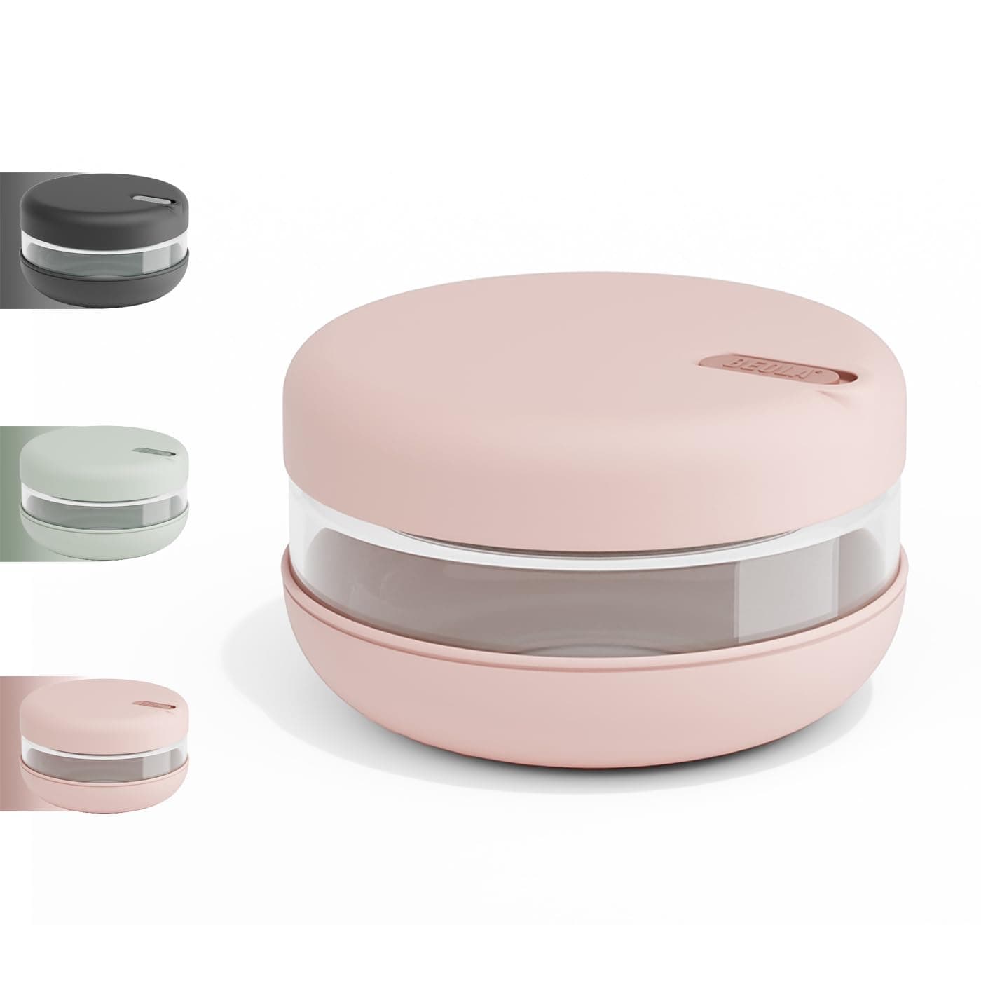 BEOLA Glass Food Storage Container, Airtight Leakproof Lunch Bowl, Meal Prep Bowl with Lid, Microwave, Dishwasher, Freezer Safe, Glass Container for Meal Prep (Blush Pink)