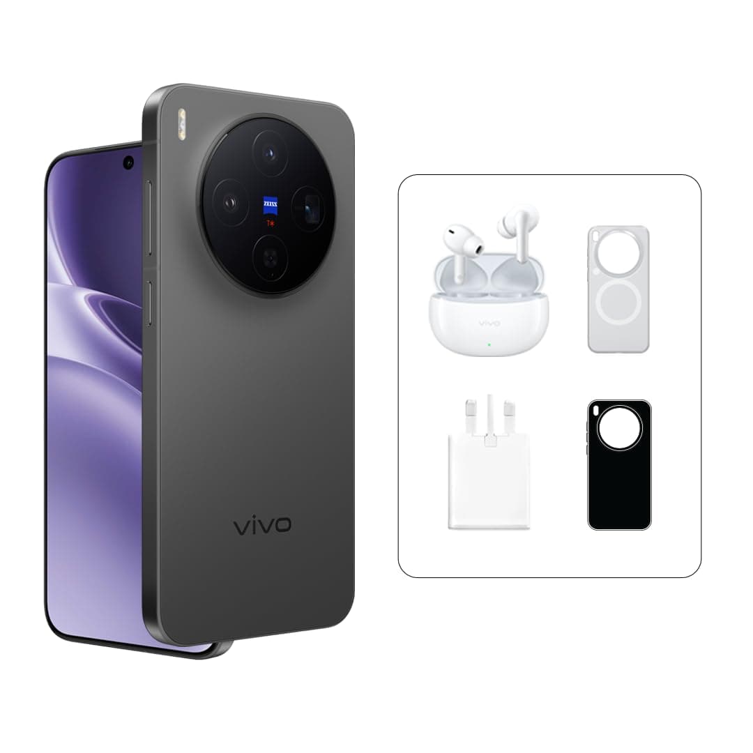 Vivo X300 5G (Elite Black, 16GB 512GB) | AMOLED 120Hz | ZEISS 200MP Camera | MediaTek Dimensity 9500 | IP69 | Magnetic Case 30M Warranty, 12M Screen Replacement - Version