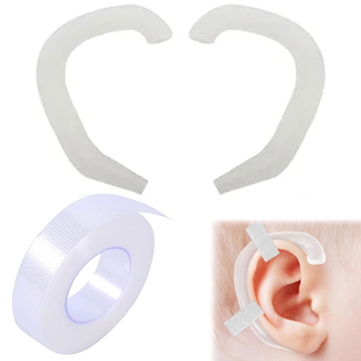 Silicone Newborn Baby Ear Aesthetic Corrections Ear Correction Protruding Ears Baby Ear Correction Children Toddler Protruding Toddler Protruding Ear Patch Sticker Correction Film 1 Pair