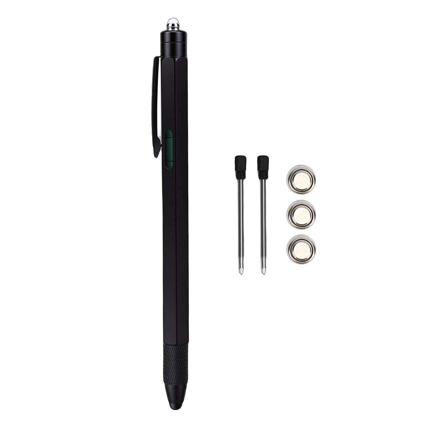 10 In 1 Multitool Pen Metal Ballpoint Tool with Screwdrivers Ruler Levels Bottle Opener and Touchscreen, Gadget Gift for Men Husband Dad Office Use