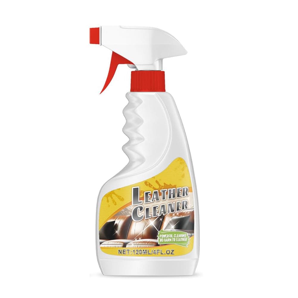 Leather Cleaner Spray - Furniture Renovation Cleaning Care Agent Stain & Dirt Remover for Sofas, Car Seats, Jackets, Handbags - Gentle Formula for All Leather Surfaces (120ml)
