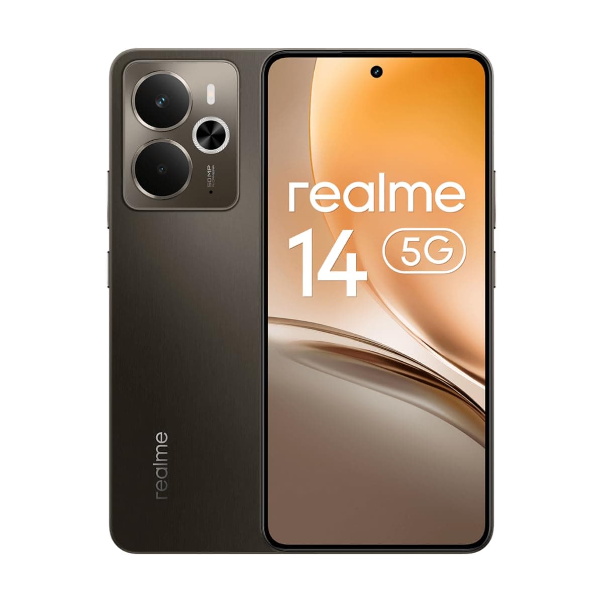 Realme 14 Dual-SIM 256GB ROM + 12GB RAM (GSM Only | No CDMA) Factory Unlocked 5G Smartphone (Storm Titanium) - International Version