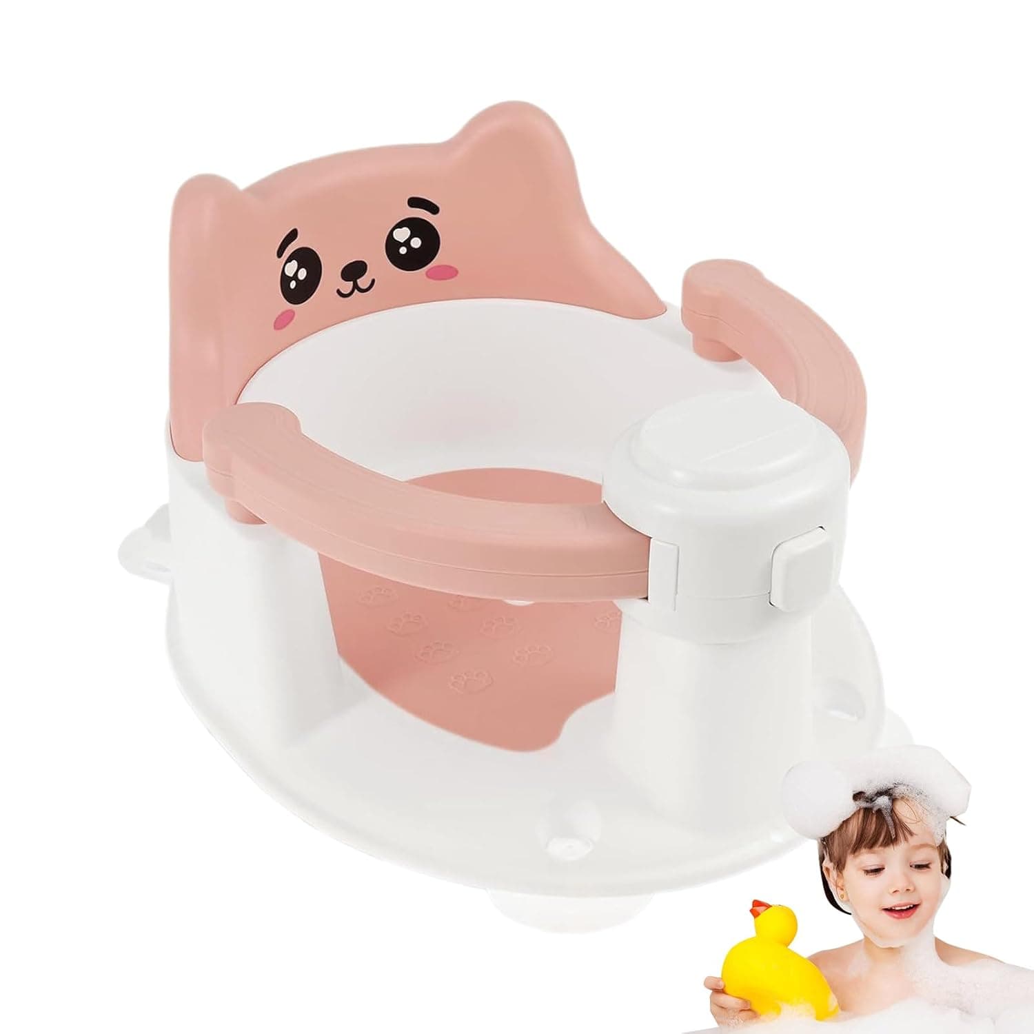Bath Seats for Infants Sitting Up Bath Chair Suction Cups Must Haves | Non-Slip Child Bathtub Seat for Bathing Travel Floor Home Travel New Parents Caregivers Safety-Conscious Families