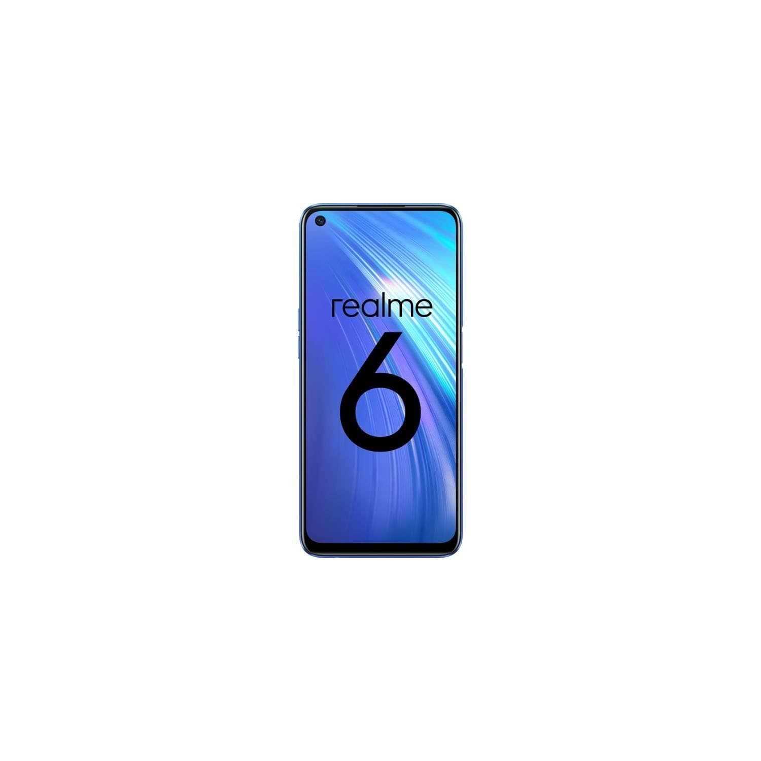 Realme 6 Dual-SIM 64GB ROM + 4GB RAM (GSM Only | No CDMA) Factory Unlocked 4G/LTE Smartphone (Comet Blue) - International Version