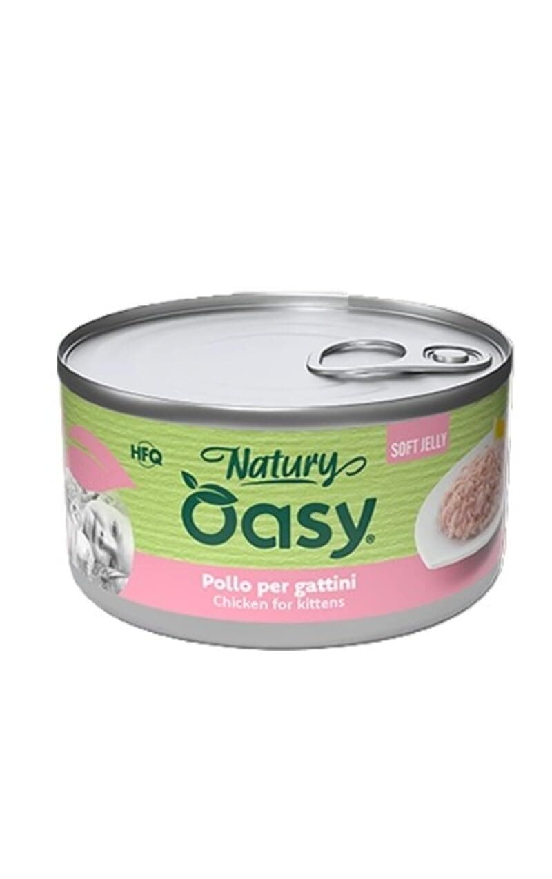 Oasy Naturi Chicken Wet Cat Food For Kittens With Jelly 85 g