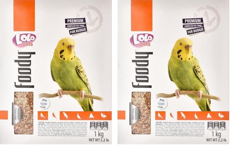 Lolo Pets Foody Premium Complete Food for Budgie 1kg (Pack of 2)