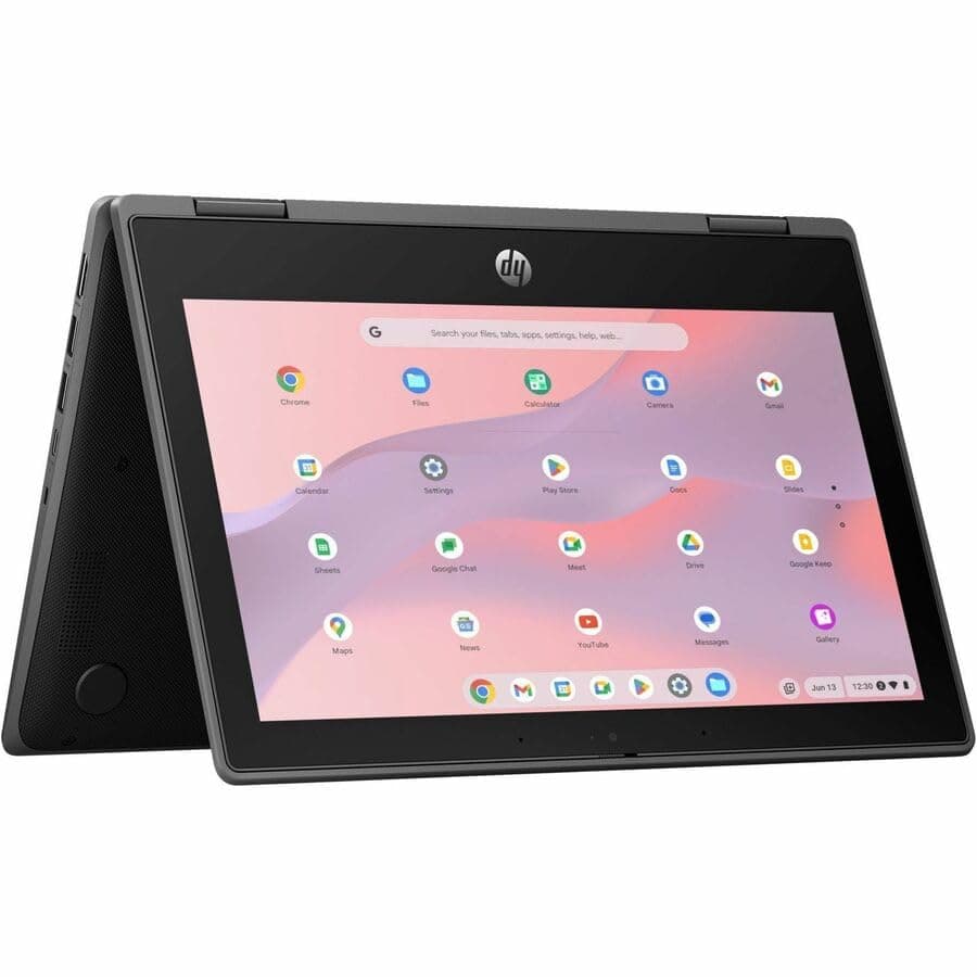 HP Fortis G5 11.6" Touchscreen Convertible 2 in 1 Chromebook - HD - Intel N-Series N200-8 GB - 64 GB Flash Memory - English Keyboard - Jack Black