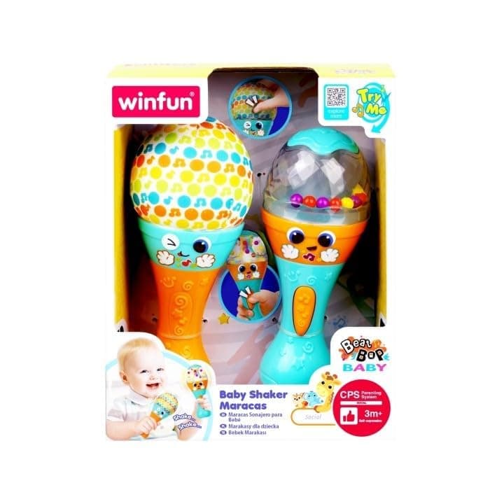 Baby Shaker Maracas Musical Toy for Infants, Light-Up Color-Changing Shakers with Rattle Sounds, Sensory Music Toy for Early Development