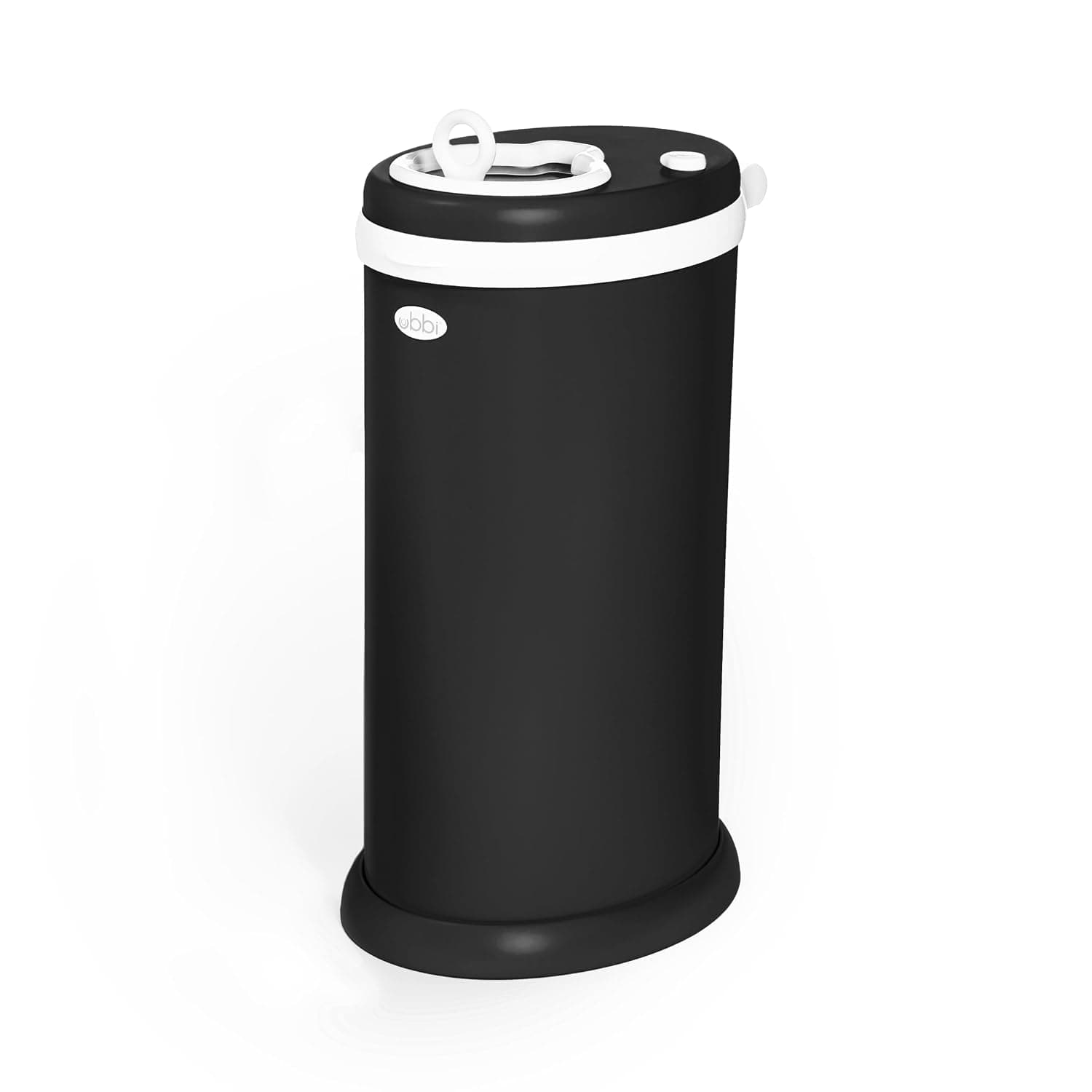 Ubbi Steel Odour Locking Nappy Disposal Bin, No Special Bag Required Money Saving, Awards-Winning, Modern Design Registry Must-Have Nappy Bin, Matte Black | Award-Winning Registry Must-Have, Childproof Safety Lid with Lock, Holds Up To 55 Newborn Diapers, Modern Nursery Essential