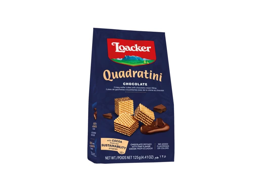 Loacker Quadratini Chocolate Wafer, 125 g