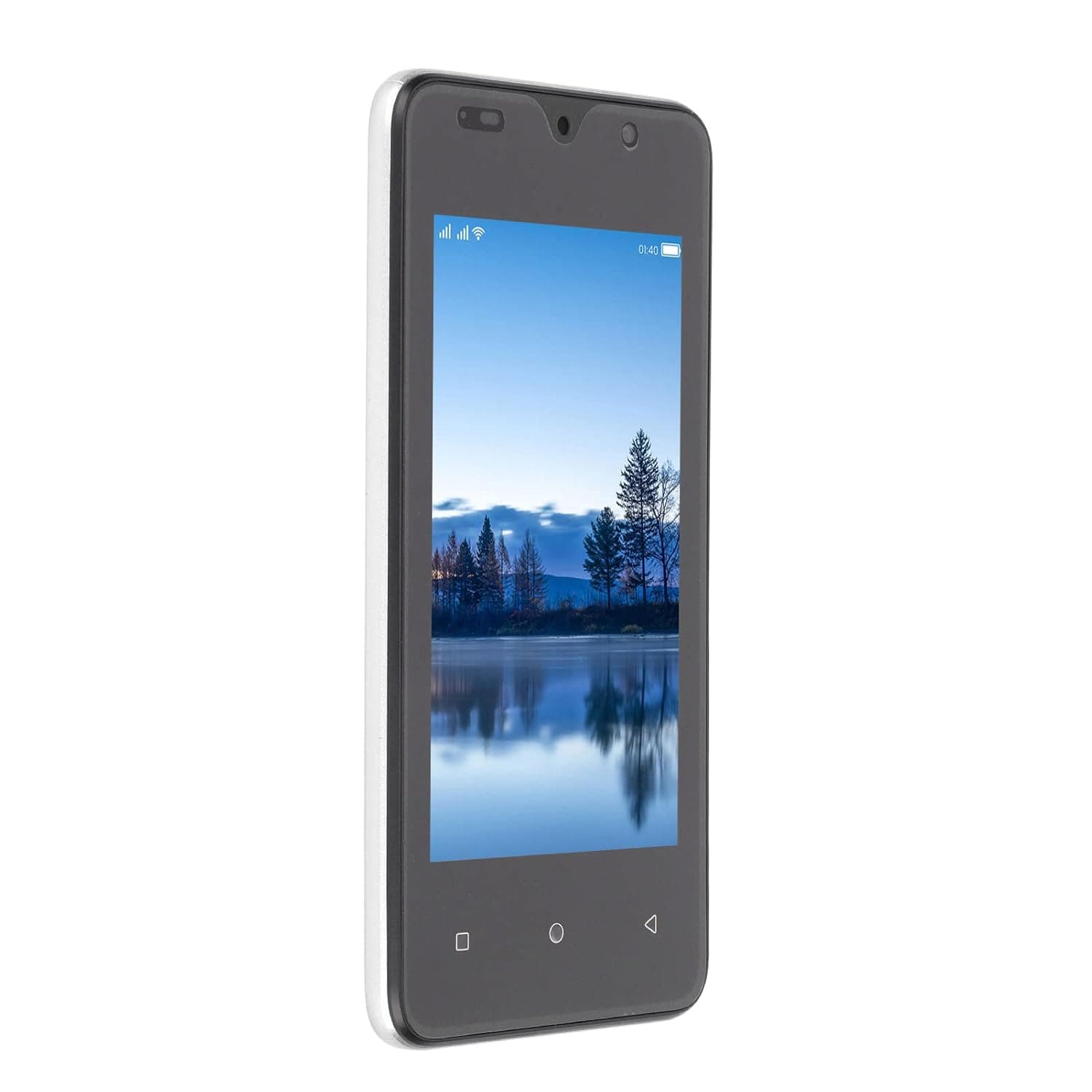 32GB ROM Mobile Phone, Ultrathin Dual Card Dual Standby High Pixel Face Recognition Smartphone with Data Line for Entertainment(White)