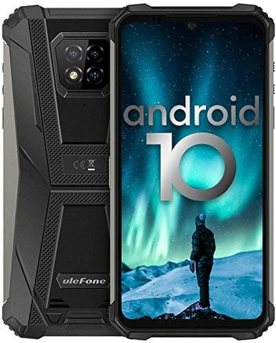 Ulefone Armor 8, 5580mAh Battery, 4GB + 64GB, Android 10 Rugged Mobile Phone with Octa-Core, 6.1 Inch IP68/69K Screen, NFC, OTG, GPS, Bluetooth 4.2 Waterproof Outdoor Phone (Black)