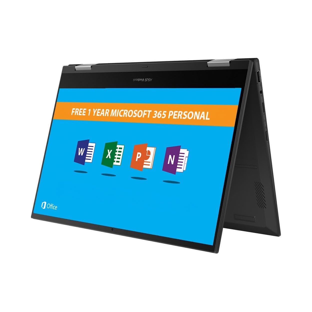 ASUS Vivobook GO Flip Laptop TP1400KA-EC075WS 14"FHD TOUCH,Intel Celeron N4050, 4GB RAM,128G eMMC, AR-EN Keyboard,W Stylus pen, Win 11, Blue, 2Y International Warranty