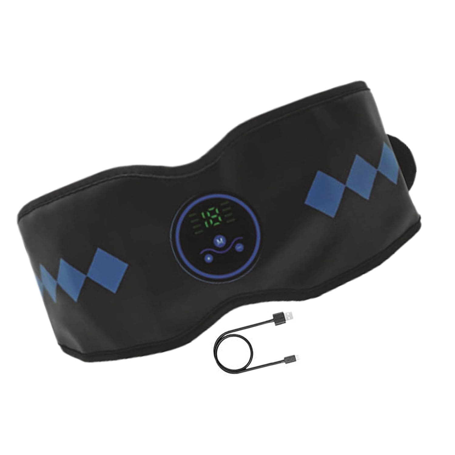 Ab Massage Belt 19-level Smart USB Rechargeable Portable Bodybuilding Tool | Abdominal Massage Machine for Abdomen Stomach Spa Post Workout Recovery Relaxation Routine Fitness Exercise
