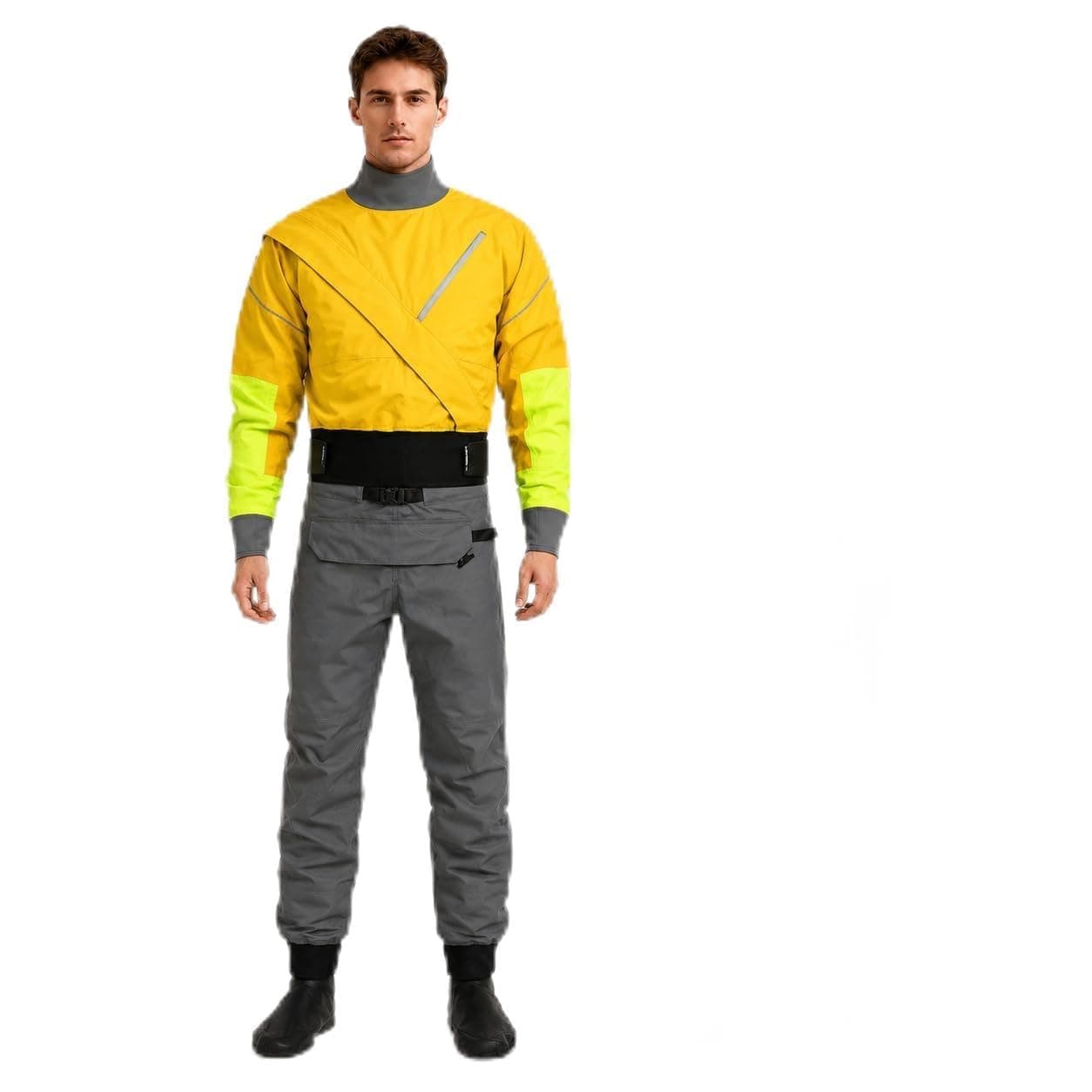 Men's Kayaking Dry Suit Waterproof and Breathable Paddling Suit