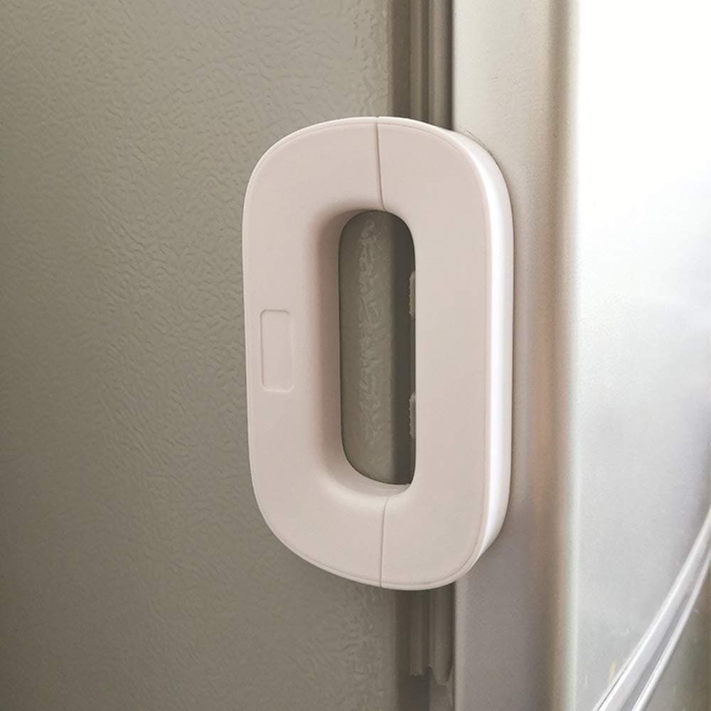 Fridge Locks for Children Refrigerator Lock Child Safety Refrigerator Lock Multi-Function Lock Catch with 3M Adhesive, Used for Cupboard Door Drawer Closet (White)