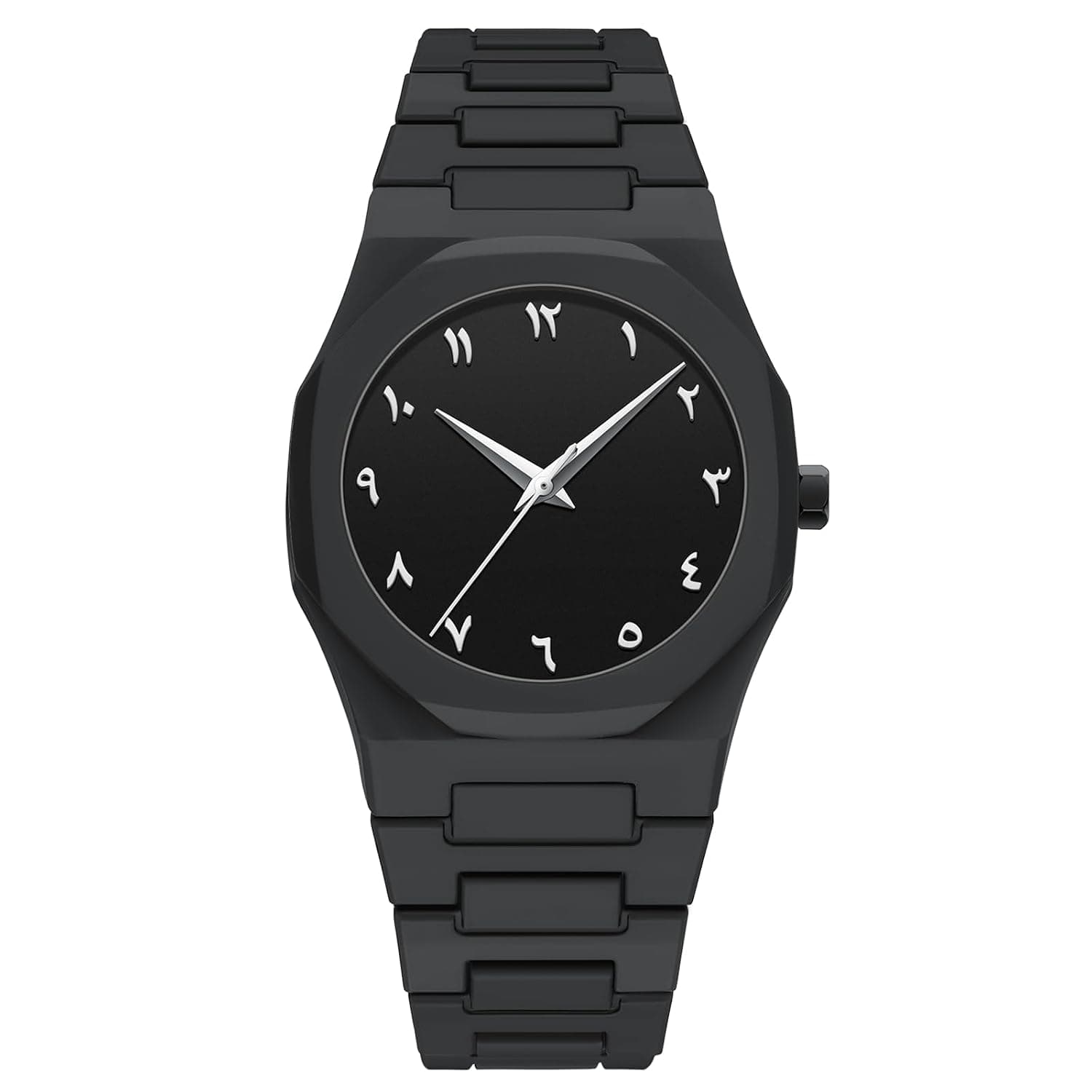 NIBOSI Men's Business Watches Analog Minimalism Dial Octagon Watches for Men Business Light-Weight Casual Wrist Watch Black Plastic Strap