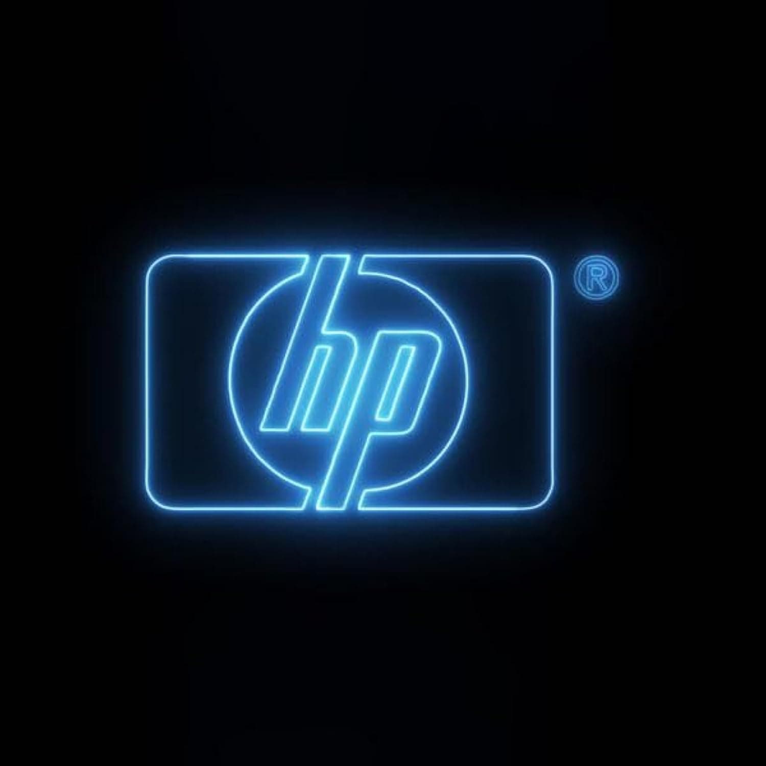 BPA Hp Neon Light, Trade Mark, Laptop, Computer, Blue, LED, 55x40 cm