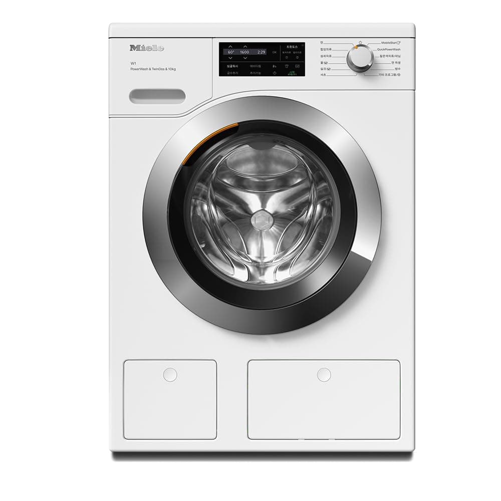Miele Front Load and WiFiConnct Freestanding Washing Machine, 9 kg Washing Capacity, Lotus White